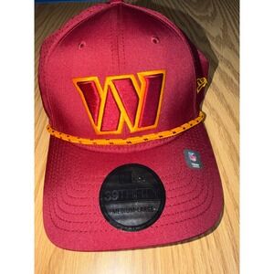 New Era 39THIRTY Washington Commanders NFL Hat Burgundy Gold M/L 60721248